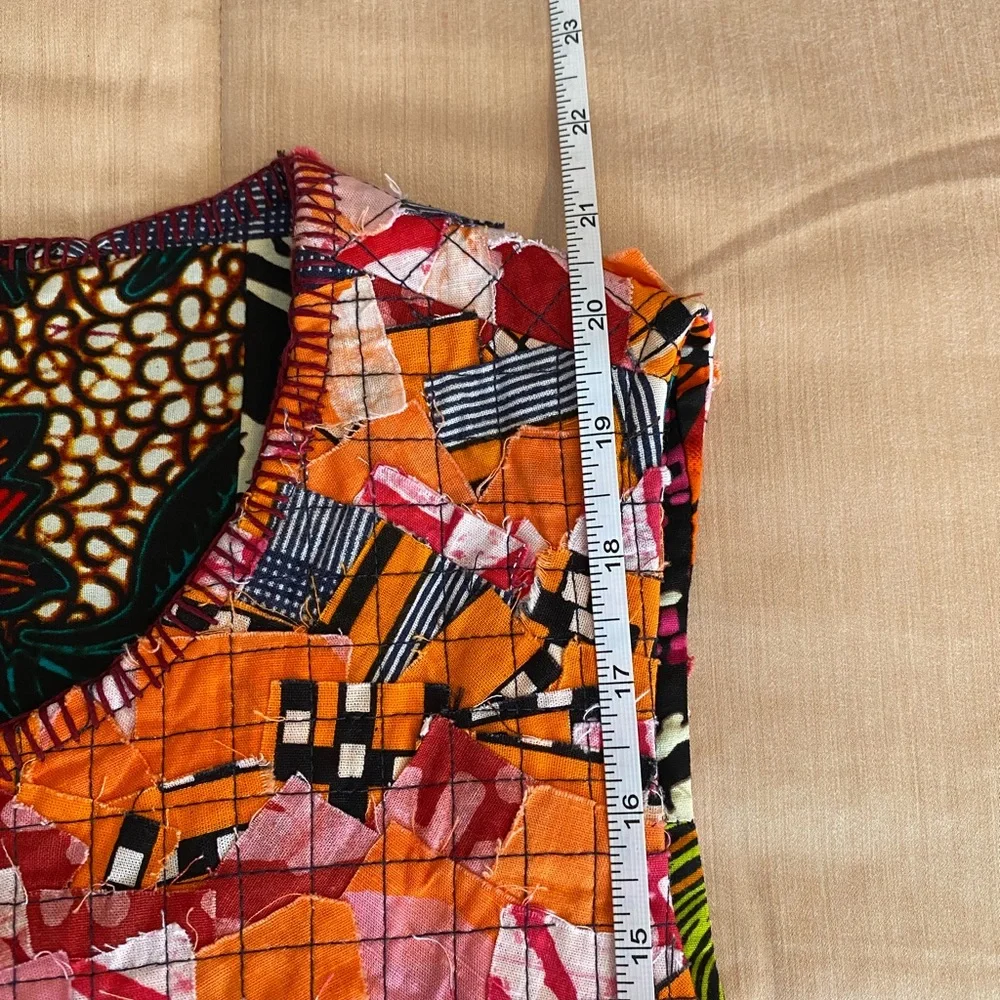 Unique and vibrant Colorful Patchwork Vest - Picture 8 of 9